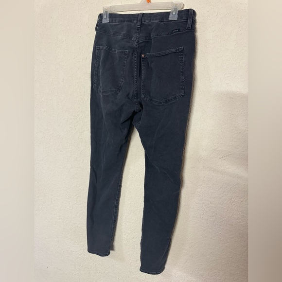 Black/Dark Grey @Denim H&M Curvy Fit Super Skinny High Waist Ankle jeans, sz 8 - Picture 4 of 7